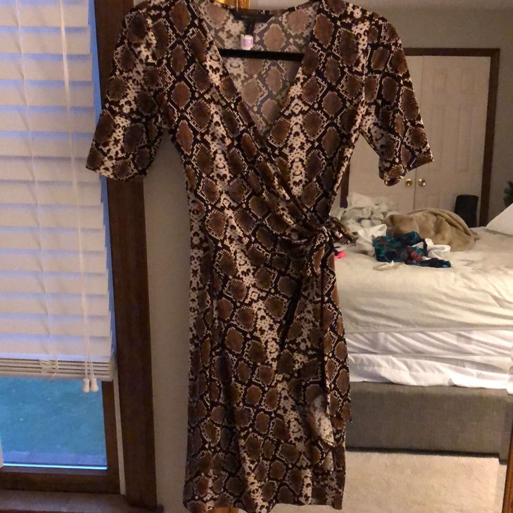 BCBG Animal Print wrap dress